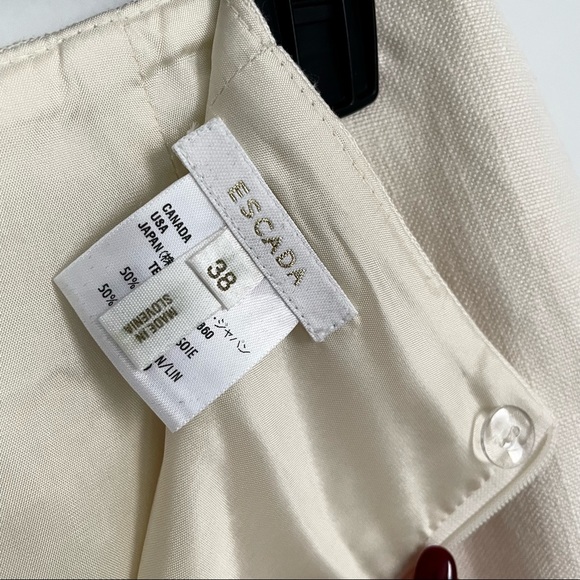 Escada Silk Linen Pencil Skirt Size 38 - Picture 8 of 8